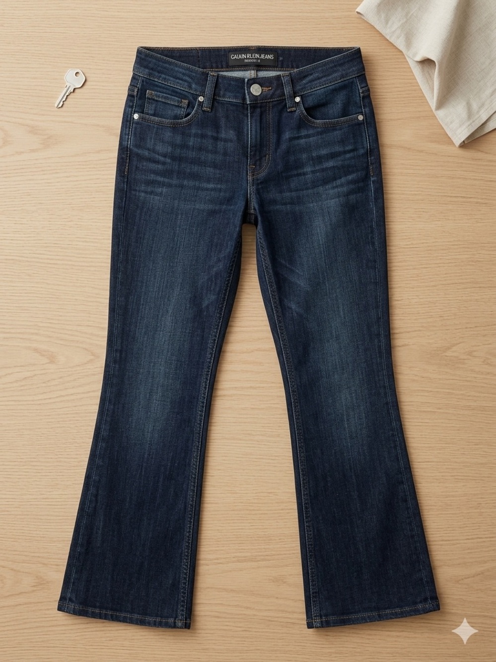 Calvin Klein Jeans ladies Dark Blue Bootcut Denim